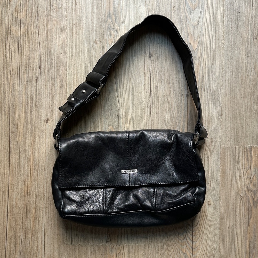 Cute Y2K Black “leather” Delané Bag